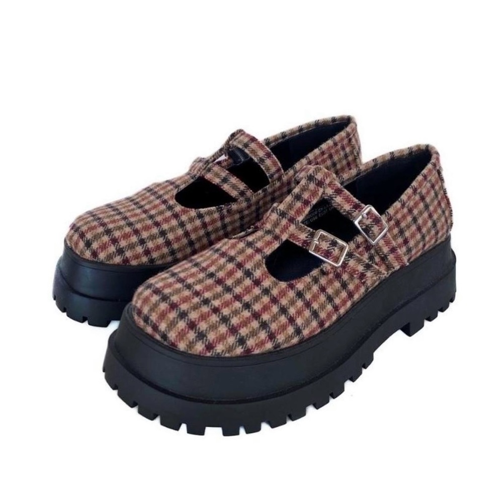 Urban Outfitters Tonia plaid platform Mary Janes
